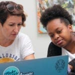 Malaika and Andi working on a special project during Ship It Day 2019