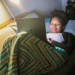 Malaika working late on her Ship It Day 2019 project