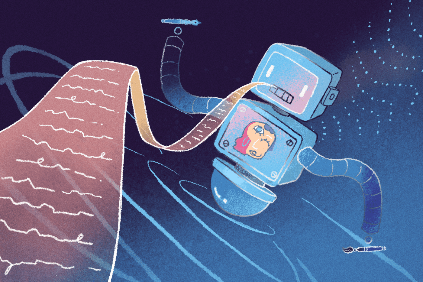 illustration of a robot to depict ai in digital marketing