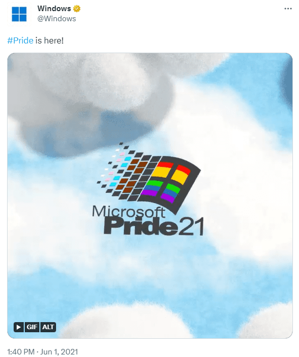 Microsoft pride logo