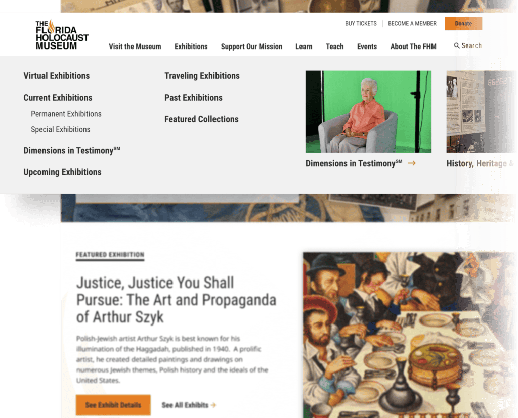 website mega menu